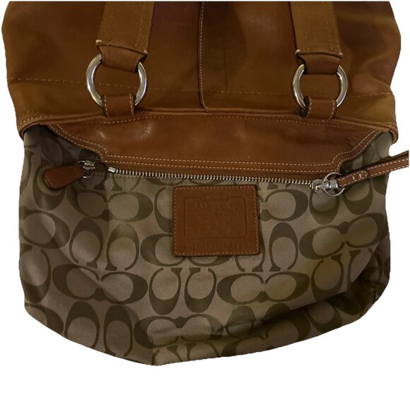 Vtg Coach Brown Double Front Buckle Pockets Leather Soho Y2K Bag F08A09 - Picture 12 of 16